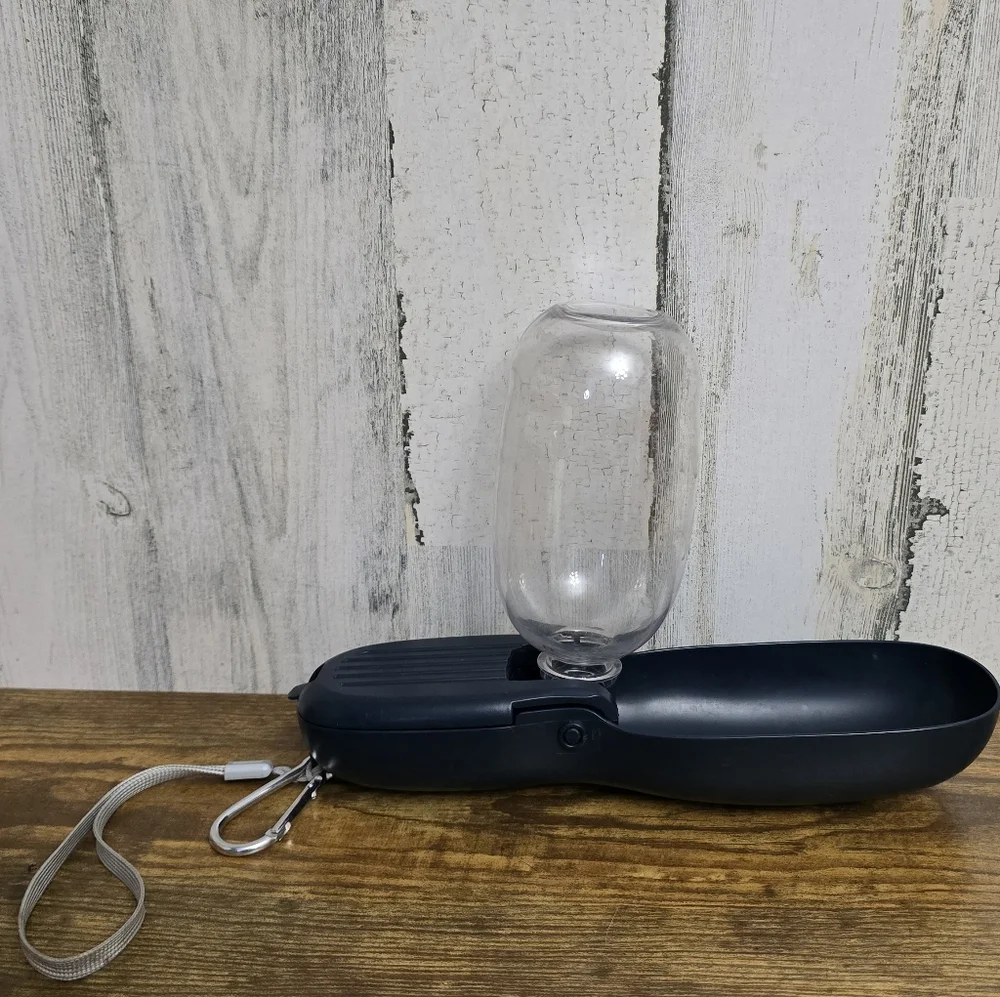 Portable Pet Water Bottle with Bowl And Compartment For Treats